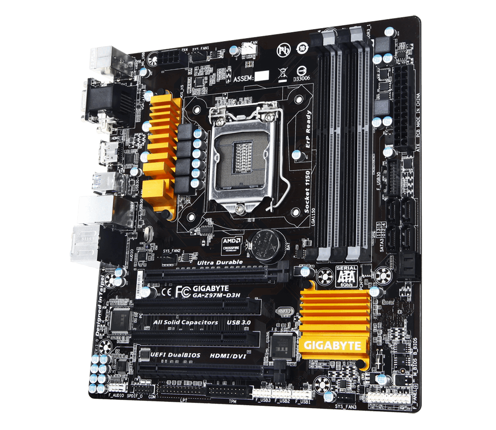 GIGABYTE GA-Z97M-D3H Intel Z97 LGA 1150 micro-ATX Mainboard